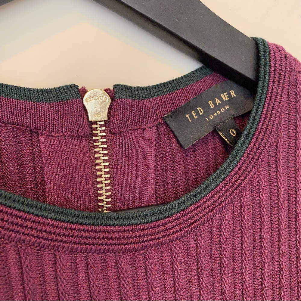 Ted Baker London Burgundy Mini Dress - Picture 7 of 10